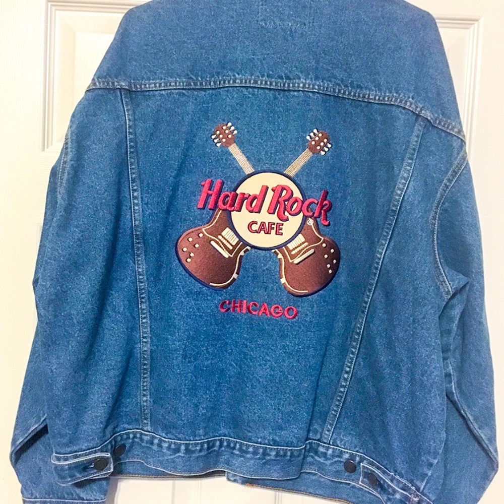 Never Worn Chicago Hard Rock Men's Denim Jacket